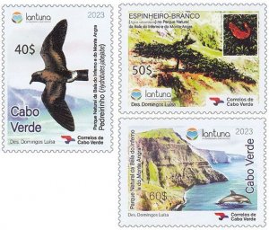 CAPE VERDE - 2023 - National Parks, Birds - Perf 3v Sheet - Mint Never Hinged