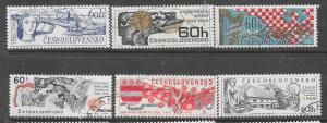 Czechoslovakia #1610-1615 Complete set  (CTO)  CV $1.50