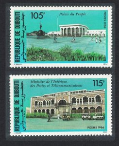 Djibouti Public Buildings 2v 1986 MNH SG#983-984