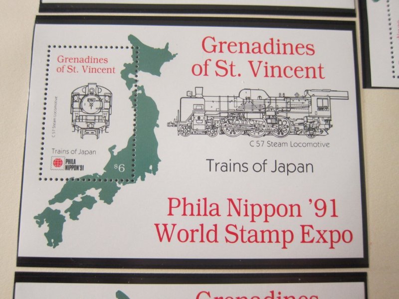 St Vincent Grenadines 1991 Sc 787-90 Train set MNH