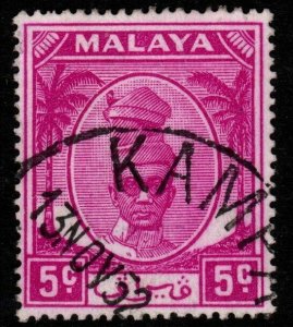 MALAYA PERAK SG132 1952 5c BRIGHT PURPLE FINE USED