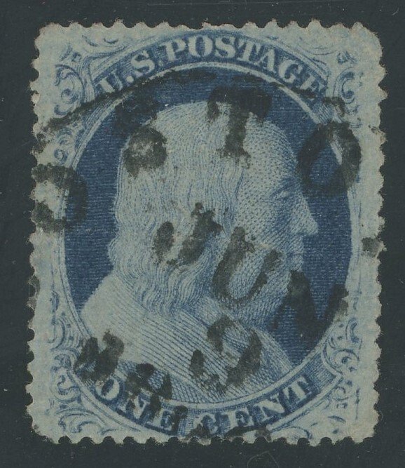 USA 24 - 1 cent Type V - VF app used with Boston CDS Cancel