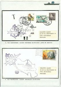 Belgium 1992 Maritime Naval covers 913 Westhinder Cachet Bruxelles (2v) VFU