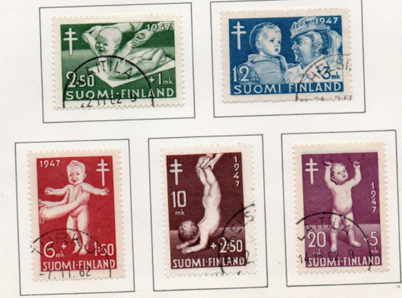 Finland Sc B82-86 1947 TB charity stamp set used