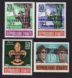 Haiti C196-C199,MNH.Michel 724-727. Airport International,1962.Scouting.