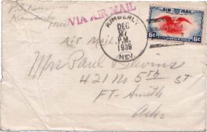 United States Nevada Kimberly 1939 4f-bar  1905-1958  6c Bi-color Eagle Air I...