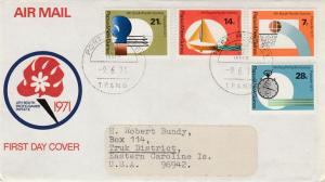 Papua New Guinea #328-31 - Fourth South Pacific Games - 1971 FDC