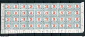 Hungary 1915-18 20f Block of 40 stamps MNH Numerical 11039 