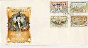 Lesotho First Day Cover Arrival of French Mercenaries Scott #408-411