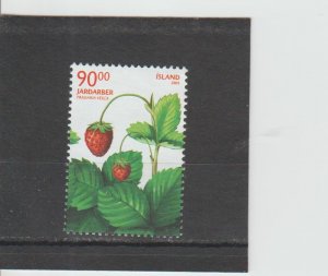 Iceland  Scott#  1055  Used  (2005 Wild Strawberry)