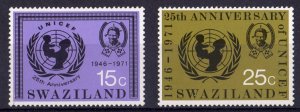 Swaziland 1972 Sc#191/192 UNICEF ANNIVERSARY Set (2) MNH