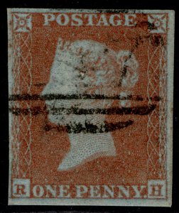 GB QV SG8, 1d red-brown, FINE USED. Cat £35.  RH