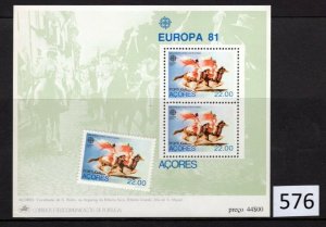 $1 World MNH Stamps (0576), Portugal Europa 81, stamp and S/S