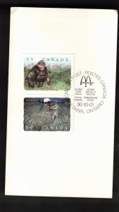 CANADA Scott # 1289, 1291 On FDC Card 2 - McDonald's Sponsor Cancel