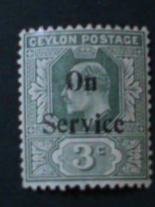 ​CEYLON-1903-SC#O20--OFFICIAL STAMP- WATER MARK-MLH VF-121 YEARS OLD LAST ONE