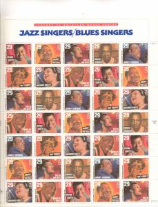 US 2854-61 - 29¢ Jazz Singers Unused