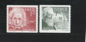 Sweden  (Sverige)  Albert  Einstein &  Anatole  France Novel  Prize 1387-88  MNH