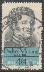 MEXICO 987, Pedro Moreno Hero War for Independence Used. VF. (716)