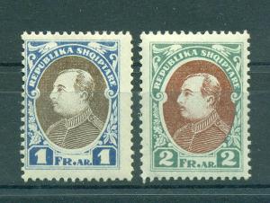 Albania sc# 193-194 different colors mh cat value $30.00