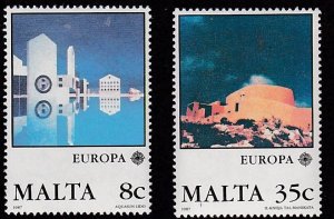 Malta # 694-695, Europa - Architecture, Mint NH, 1/2 Cat.