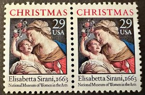 US # 2871 Christmas pair 29c 1994 Minmt NH