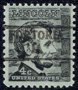 1966 4c LINCOLN w/precancel ERROR f/FOSTORIA IA (1282-882) reads FORTORIA!