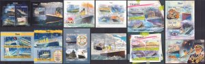 2019 Titanic Tragedy Ships Transport ! 6+6 Mnh