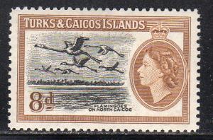 Turks and Caicos 129 - Mint-H - Flamingos (cv $3.25)