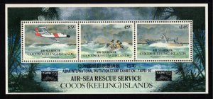 COCOS (KEELING) ISLANDS 1993 Taipei '95 Overprint S/S, Scott 285a var., MNH