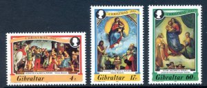 1983 Gibraltar Christmas Set SG501/503 Unmounted Mint