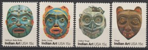 U.S.  Scott# 1834-7 1980 XF/SUP MNH Indian Art