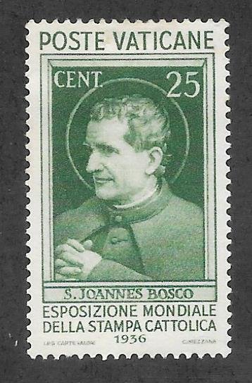 Vatican City Scott 49 Mint 25c St. John Bosco stamp 2017 CV $45.00