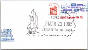 US SPECIAL POSTMARK EVENT COVER ROPEX SHOW AT ROCHESTER NY 1985 SPACE SHUTTLE C