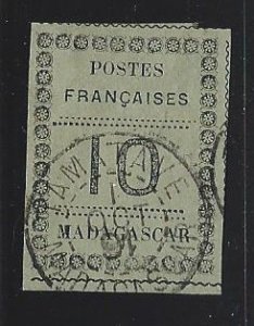 Madagascar French  used .has a small thin SC  9