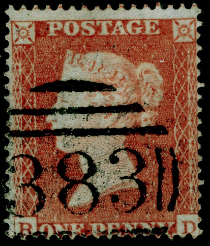 SG18, 1d yellow-brown PLATE 169, SC16 DIE I, FINE USED. Cat £50.