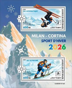 DJIBUTI - 2026 - Winter Olympics - Perf Souv Sheet - Mint Never Hinged