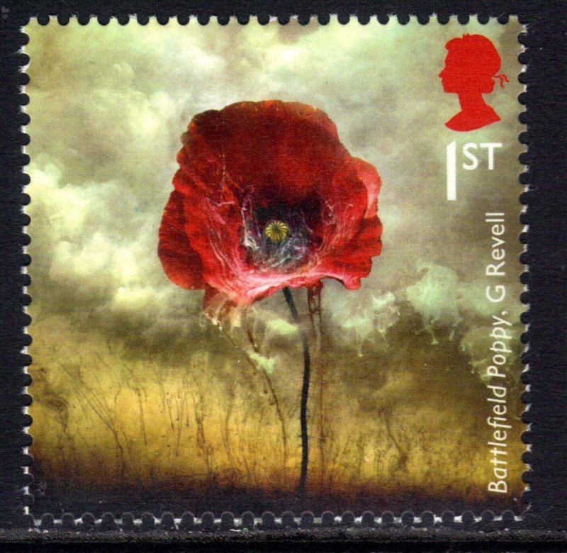 GB 2016 QE2 1st Centenary WW1 Battlefield Poppy SG 3838 Ex Fdc ( T924 )