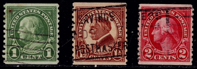 U.S. 597, 598, 599 USED NH SET OF 3 (V4628)