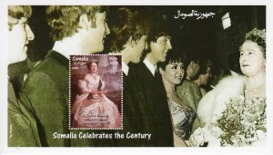 Somalia 1999 THE BEATLES AND THE QUEEN MOTHER Souvenir Sheet (1) MNH