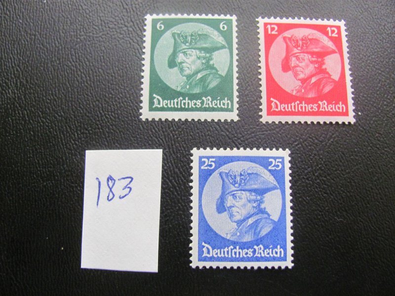 Germany 1933 MNH SIGNED SCHLEGEL SC 398-400 SET VF/XF 320 EUROS (183)