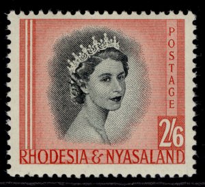 RHODESIA & NYASALAND QEII SG12, 2s 6d black & rose-red, M MINT.