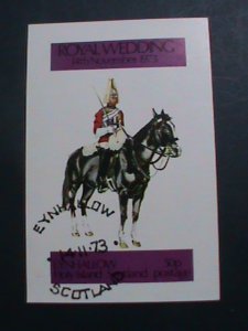 ​EYNHALLOW SCOTLAND STAMP:1973- ROYAL CTO  S/S SHEET VERY FINE