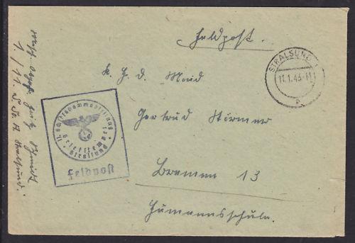 Germany, 1943 Navy Schiffstammabteilung Feldpost Cover