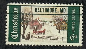 1384a Christmas Winter Sunday Baltimore Precancel Used single