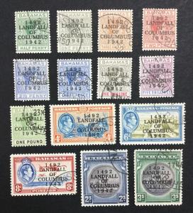 MOMEN: BAHAMAS SG #162-175a USED £65 LOT #1108