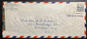 1942 US Army Post Office 869 Trinidad Censored Airmail Cover to Brooklyn NY USA