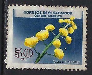 El Salvador 755 VFU FLOWER Z8885-8