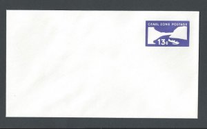 Canal Zone U22 13c Violet Mint Entire