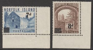 EDSROOM-11871 Norfolk Island 21-22 MNH 1958 Complete