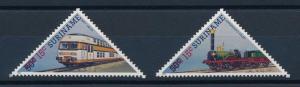 [SU504] Suriname Surinam 1986 Railway Train Eisenbahn Triangles MNH